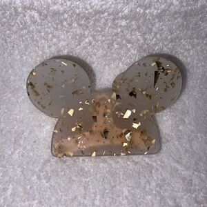 Gold Flake Mickey Mouse Hair Clip
